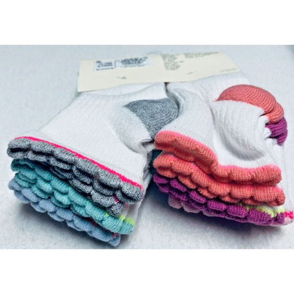 Cat & Jack Ankle Socks Size 12-24 Months Girls Lot of 6 Pair New with Tags - Picture 5 of 6